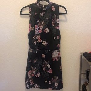 Small - Black Floral Mini Dress (We Are Kindred)